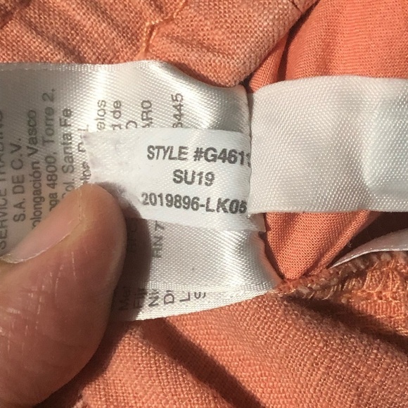 J. Crew Joggers Women's 4 Sur Point Seaside Drawstring Peach Linen Blend - Picture 4 of 6